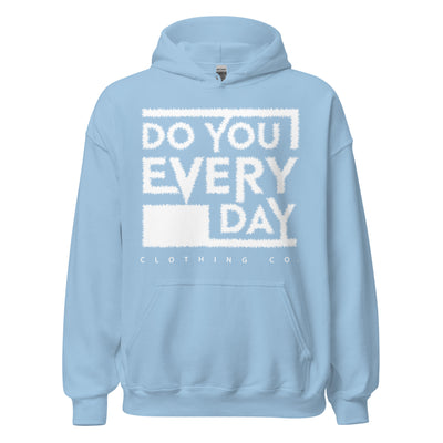 Do You Every Day White Stitched Logo Unisex Hoodies - Do you Every Day clothing Co