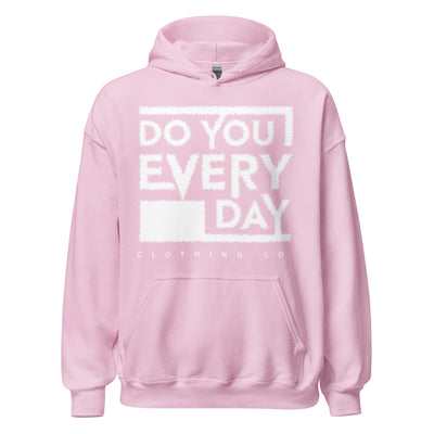 Do You Every Day White Stitched Logo Unisex Hoodies - Do you Every Day clothing Co