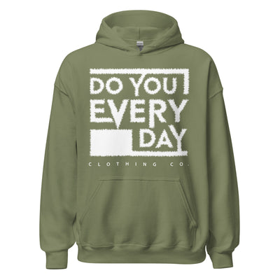 Do You Every Day White Stitched Logo Unisex Hoodies - Do you Every Day clothing Co