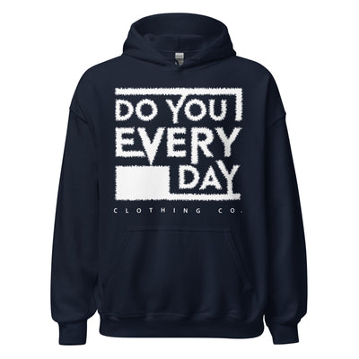 Do You Every Day White Stitched Logo Unisex Hoodies - Do you Every Day clothing Co