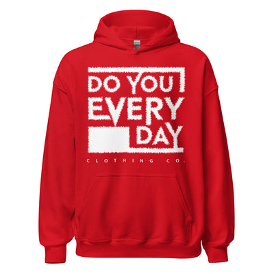 Do You Every Day White Stitched Logo Unisex Hoodies - Do you Every Day clothing Co