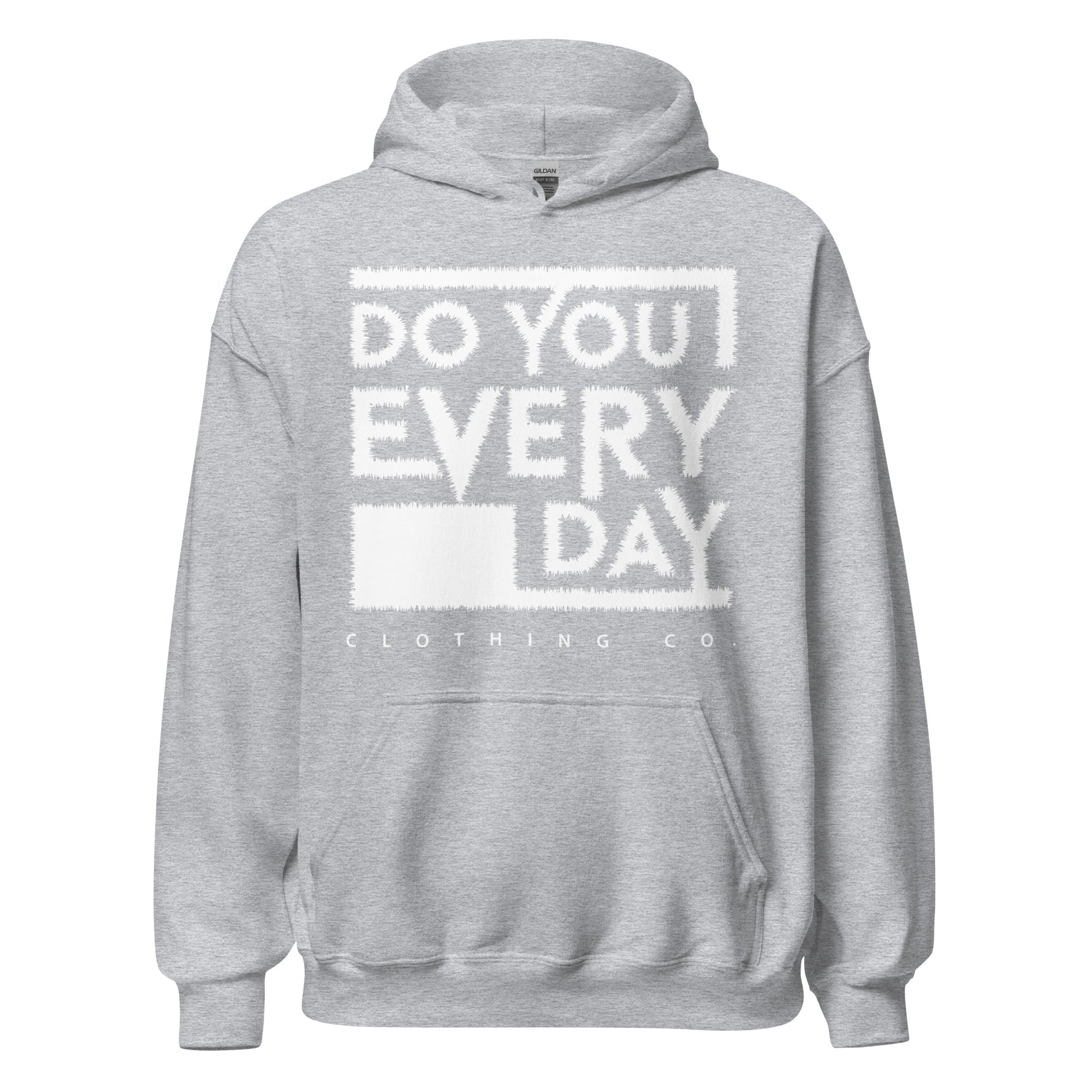 Do You Every Day White Stitched Logo Unisex Hoodies - Do you Every Day clothing Co