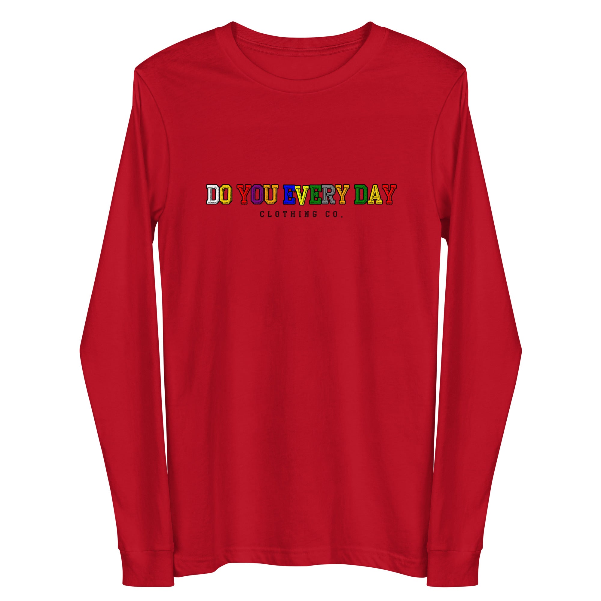 Do You Every Day Varsity Letter Logo Unisex Long Sleeve Tee - Do you Every Day clothing Co