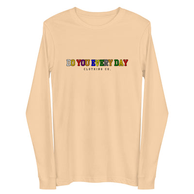 Do You Every Day Varsity Letter Logo Unisex Long Sleeve Tee - Do you Every Day clothing Co