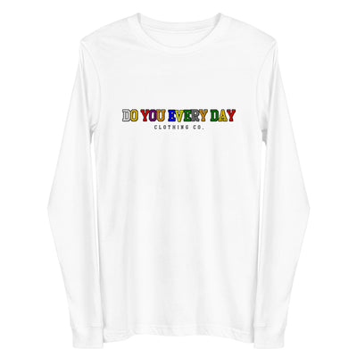 Do You Every Day Varsity Letter Logo Unisex Long Sleeve Tee - Do you Every Day clothing Co