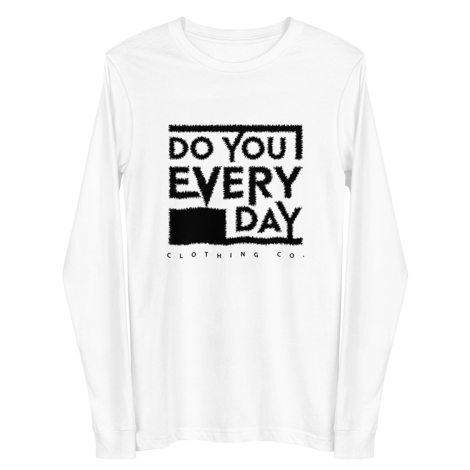 Do You Every Day Black Stitched Logo Unisex  Long Sleeve Tee - Do you Every Day clothing Co