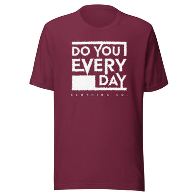 Do You Every Day White Stitched Logo Unisex t-shirt - Do you Every Day clothing Co